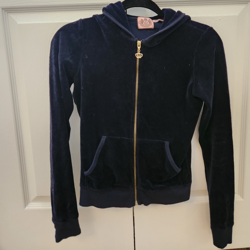 Juicy Couture Dark Blue Velour Jacket